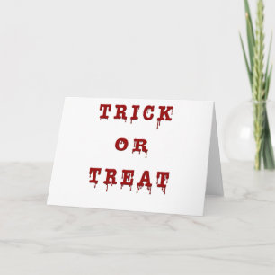 Tarjeta Truco o trato de una letra sangrienta