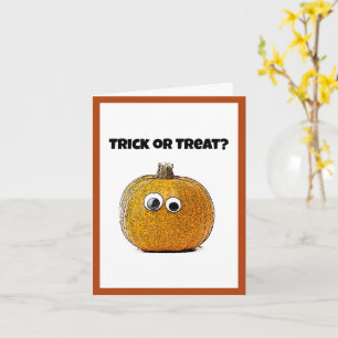 Tarjeta Truco o trato Personalizado de calabaza de Hallowe
