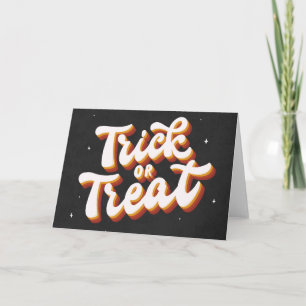 Tarjeta Truco o trato retro