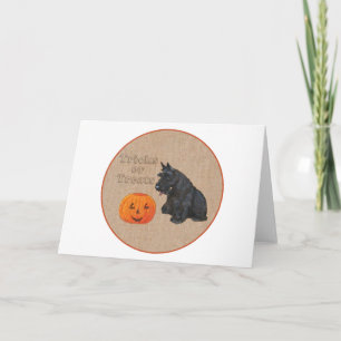 Tarjeta Truco o trato Scottie Dog
