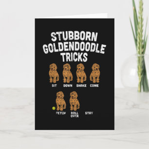 Tarjeta Trucos obstinados de Goldendoodle Entrenadora dive