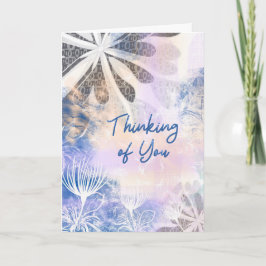 Tarjeta True Blue – Aliento floral de acuarela