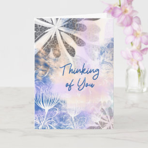 Tarjeta True Blue – Ánimo Floral con Acuarela
