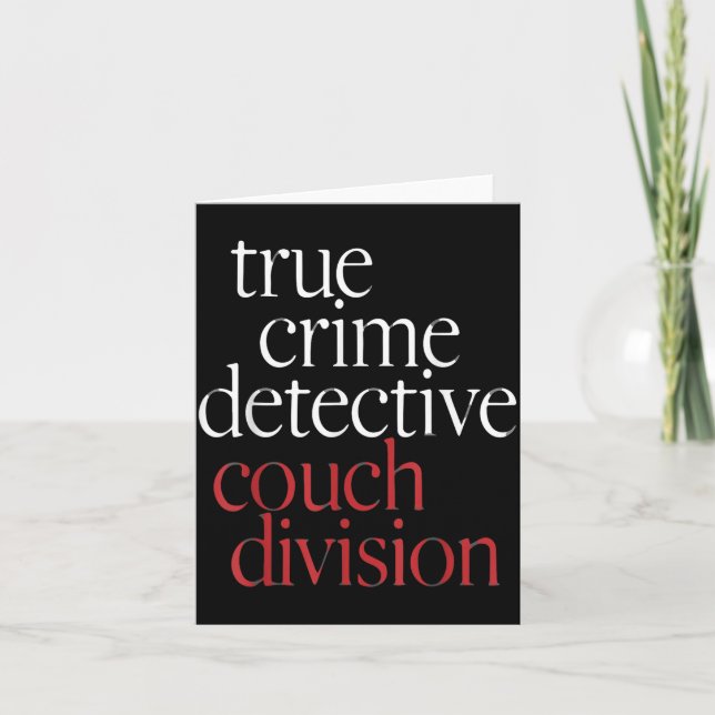 Tarjeta True Crime Detective Couch Di  (Anverso)