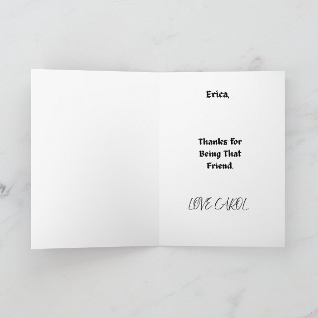 TARJETA TRUE FRIENDS GREETING CARD (Interior)