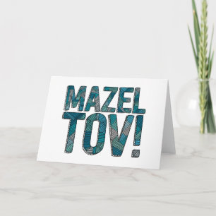 Tarjeta Trullo del remiendo de Mazel Tov