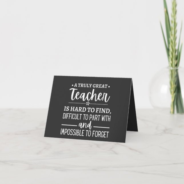 Tarjeta Truly Great Teacher (Anverso)