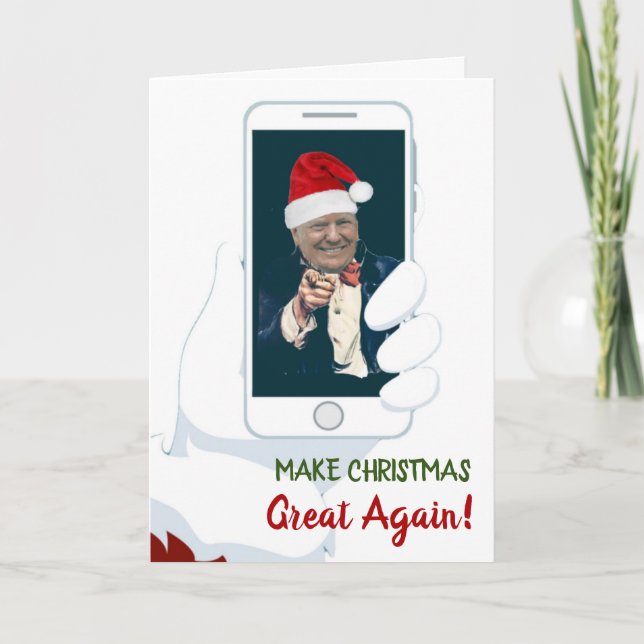 Tarjeta ¡TRUMP 2020 Que los Navidades se vuelvan geniales! (Anverso)