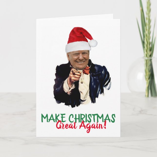 Tarjeta ¡TRUMP 2020 Vuelve A Hacer Grandes Los Navidades! (Anverso)