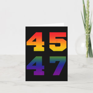 Tarjeta Trump 2024 45 47 Bandera del Orgullo Lgbt Arcoiris