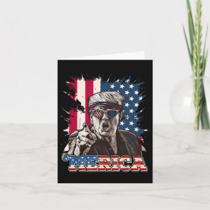 Tarjeta Trump 2024 4 De Julio Bandera Patriótica Estadouni