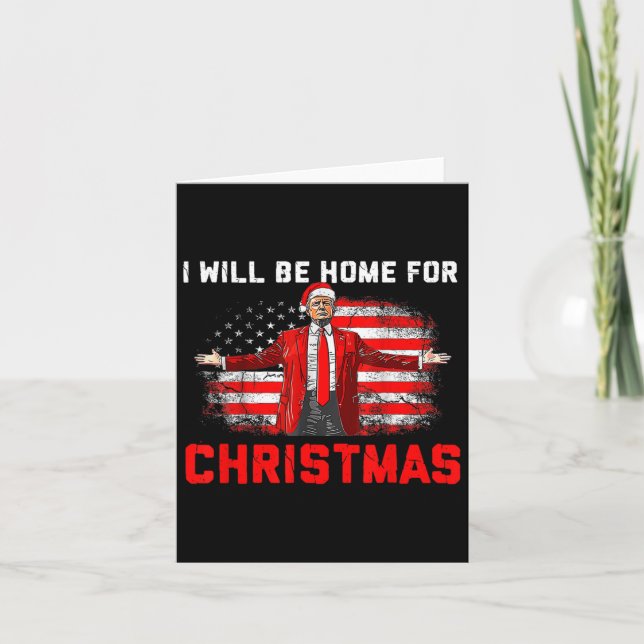 Tarjeta Trump 2024 Estaré en casa para Navidades Trump Nav (Anverso)