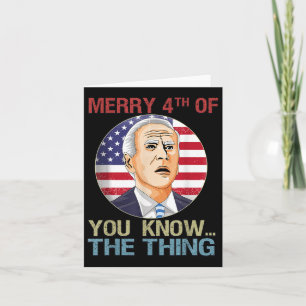 Tarjeta Trump 2024 Feliz 4 de julio de muerte divertida co