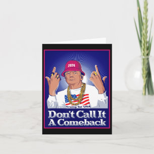 Tarjeta Trump 2024 no lo llama un regreso a presidente de 