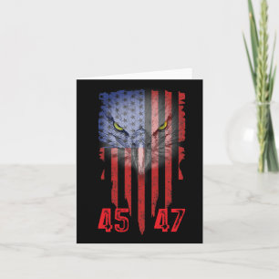 Tarjeta Trump 2024 Presidente 45 Y 47 Bandera Estadouniden