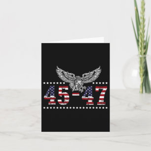 Tarjeta Trump 2024 Presidente 45 Y 47 Bandera Estadouniden