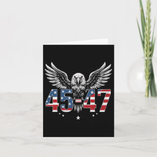 Tarjeta Trump 2024 Presidente 45 Y 47 Bandera Estadouniden