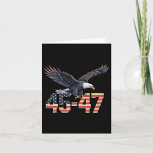 Tarjeta Trump 2024 Presidente 45 Y 47 Bandera Estadouniden