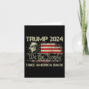 Tarjeta Trump 2024 recuperó la bandera estadounidense (a l