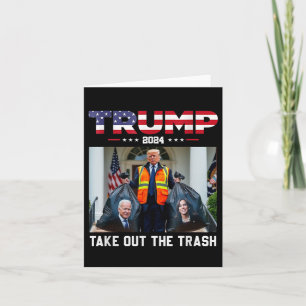 Tarjeta Trump 2024 saca de la basura la basura de Trump