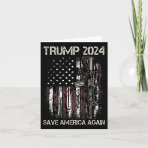 Tarjeta Trump 2024 Salve a Estados Unidos otra vez un arma