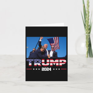 Tarjeta Trump 2024 sobrevivió a tiros en mitin electoral