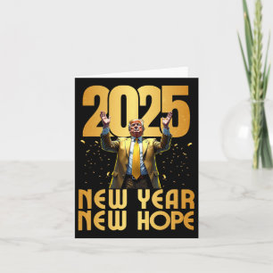 Tarjeta Trump 2025 Año Nuevo Nueva Esperanza Fiesta de Ina