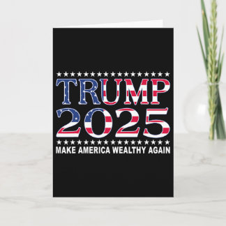 Tarjeta Trump 2025 Bandera de EE. UU. Haz que América sea 
