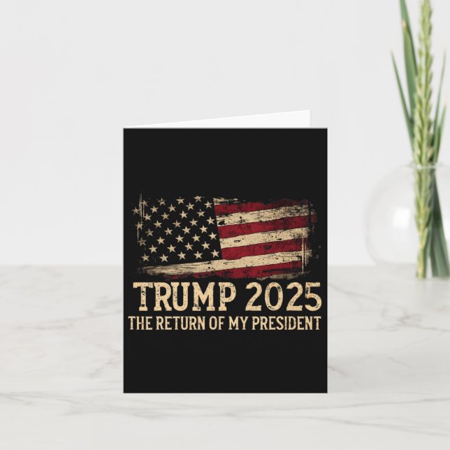 Tarjeta Trump 2025 El regreso de mi presidente (Anverso)