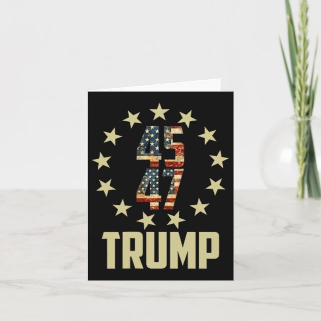 Tarjeta Trump 45 47 Mega Potus (Anverso)