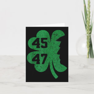 Tarjeta Trump 45 47 Presidente St. Patricks Day Shamrock L