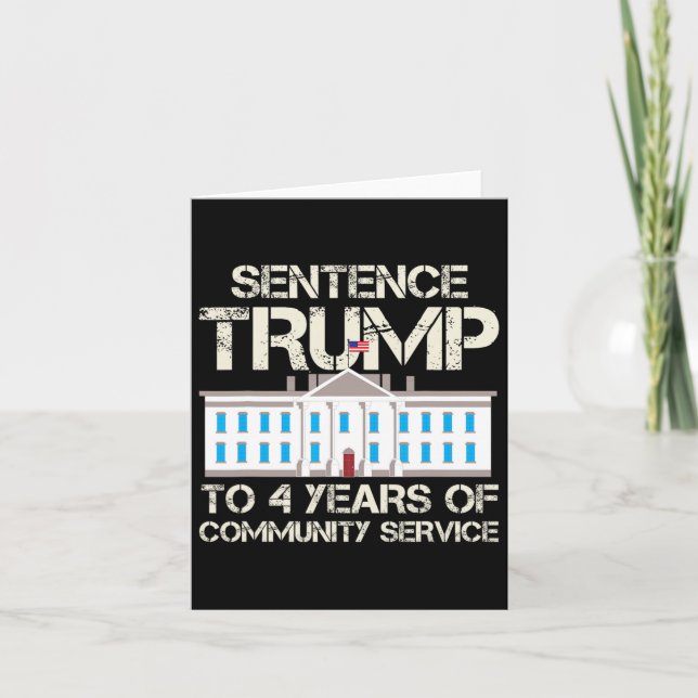 Tarjeta Trump A 4 Años De Servicio Comunitario (Anverso)