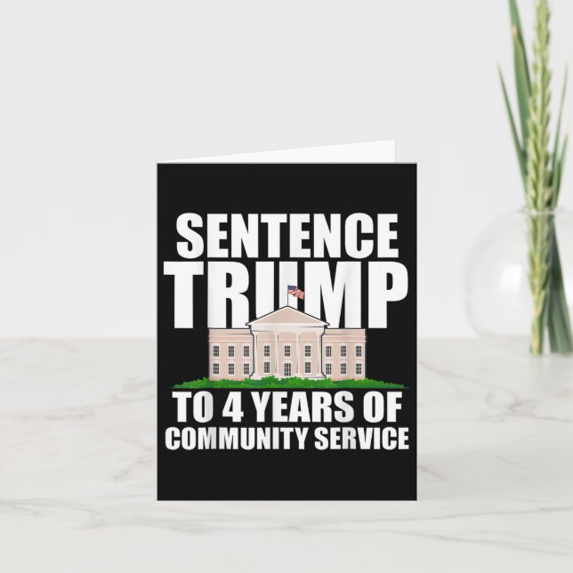 Tarjeta Trump A 4 Años De Servicio Comunitario 2 (Anverso)