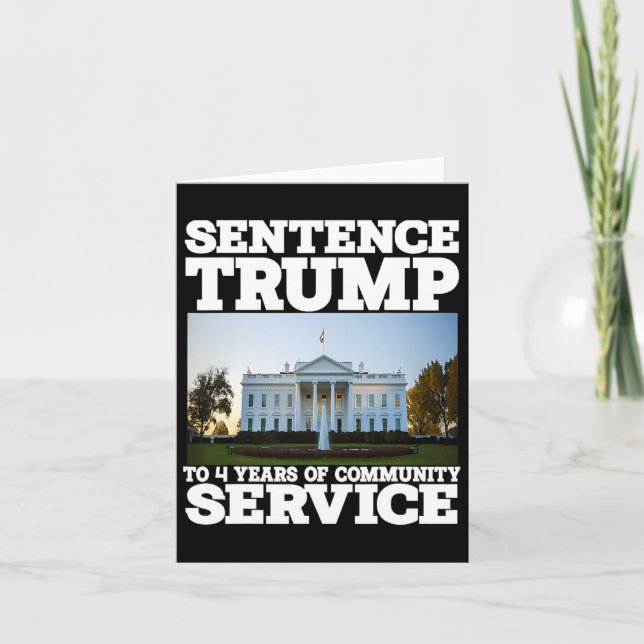 Tarjeta Trump A Cuatro Años De Servicio Comunitario Casa B (Anverso)