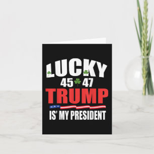 Tarjeta Trump afortunado es mi presidente el día de los pa