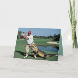 Tarjeta Trump Alligator Greeting Card