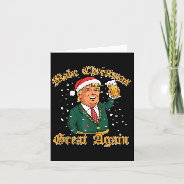 Tarjeta Trump añora feliz Navidad con sus hermanos Trump (Anverso)