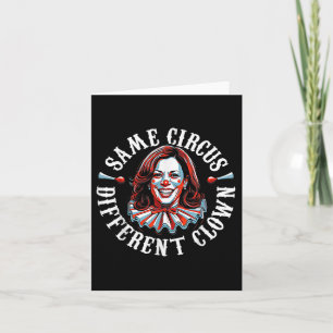Tarjeta Trump Anti Kamala Harris Mismo Circo Payaso Difere