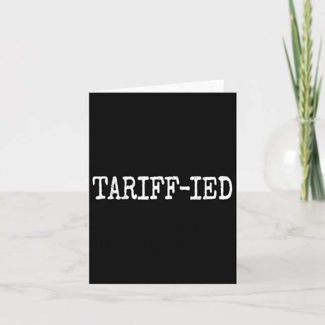 Tarjeta Trump atormentado contra el arancel 1 (Anverso)