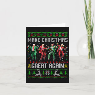 Tarjeta Trump Baila Santa Claus vuelve a hacer grandes Nav
