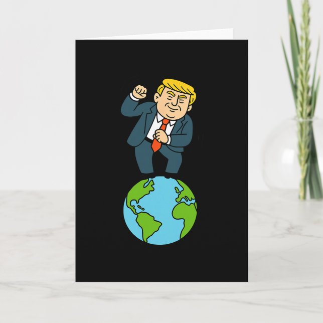 Tarjeta Trump bailando dicho divertido  (Anverso)