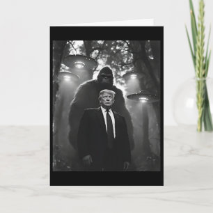 Tarjeta Trump Bigfoot Ovni Encuentro Alien Invasión Uap Co