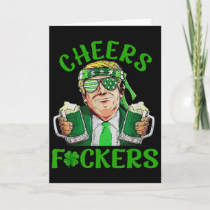 Tarjeta Trump celebra el día de San Patricio bebiendo irla