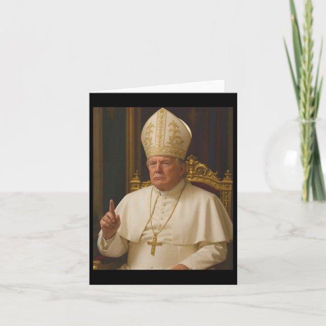 Tarjeta Trump como meme del Papa 1 (Anverso)
