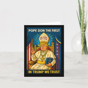 Tarjeta Trump como Papa de la Iglesia del Vaticano - Meme