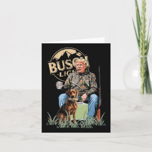 Tarjeta Trump con lechón de perro cazando camo Preside