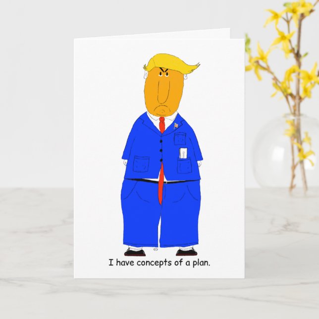 Tarjeta Trump Concepts of a Plan Humorous Card (flor amarilla)