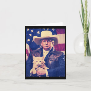 Tarjeta Trump: Cowboy gracioso camisón Donald Trump 2024
