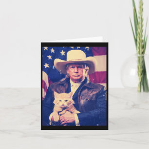 Tarjeta Trump: Cowboy gracioso camisón Donald Trump 2024