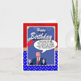 Tarjeta TRUMP divertido de CUMPLEAÑOS (PERSONALIZAR)